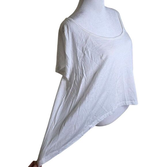 Obey No89 Cap Sleeve High Low Cropped Swing Top Womens Size M White - Picture 3 of 7